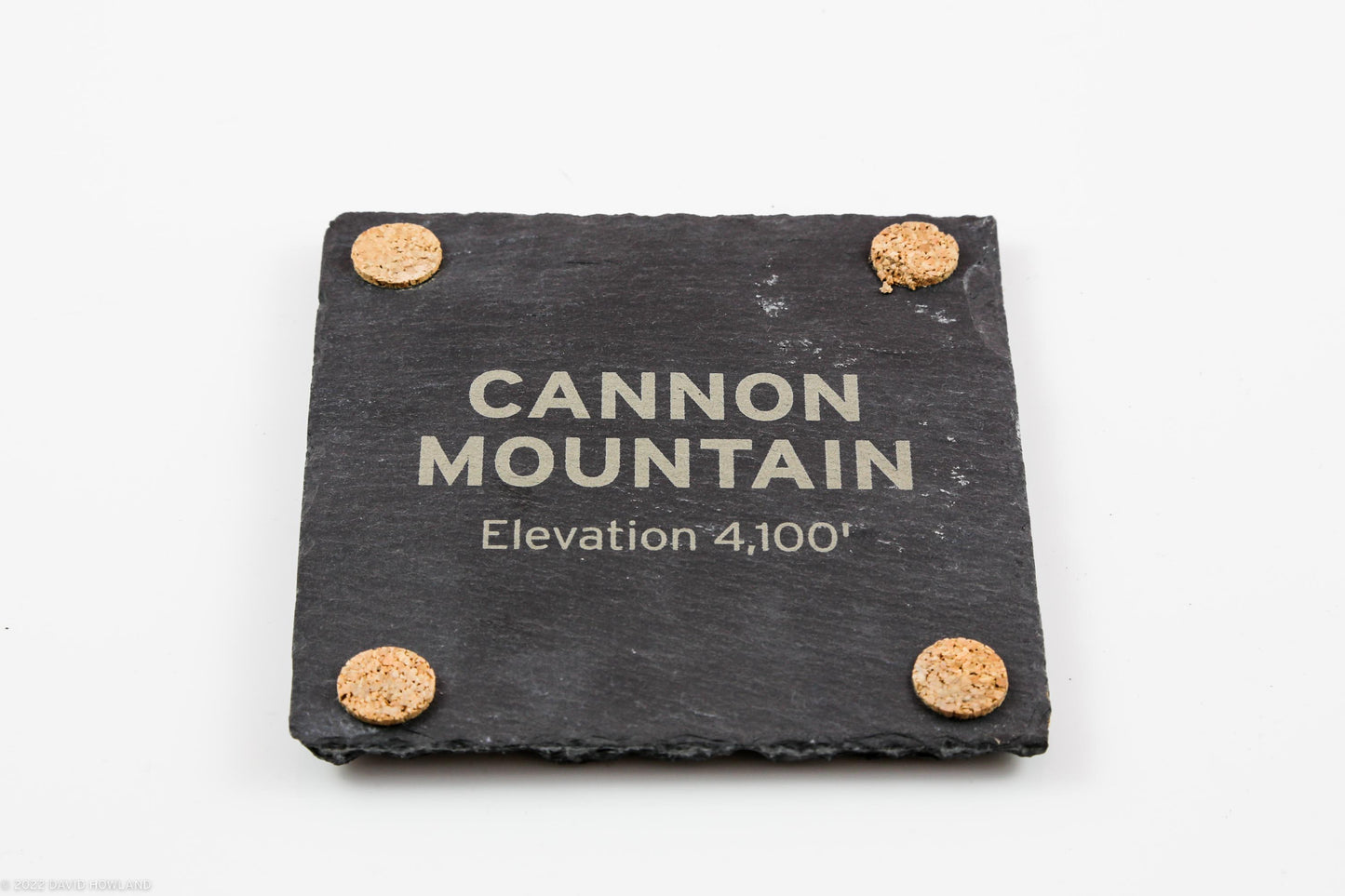 Cannon Mountain Topographic Map Slate Coaster