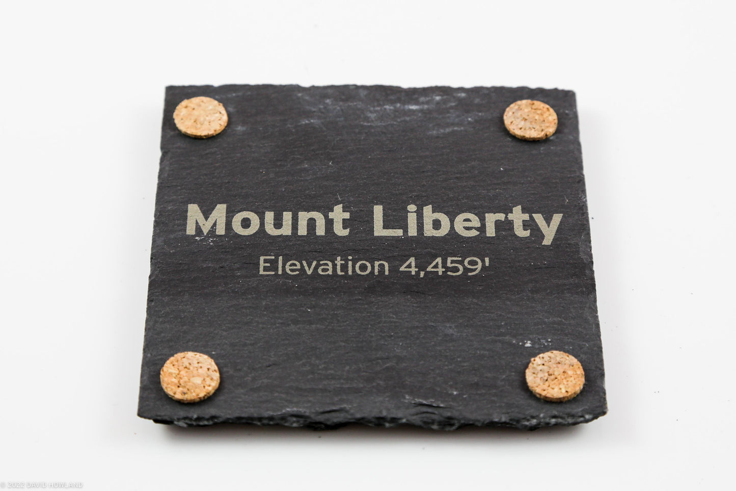 Mount Liberty Topographic Map Slate Coaster