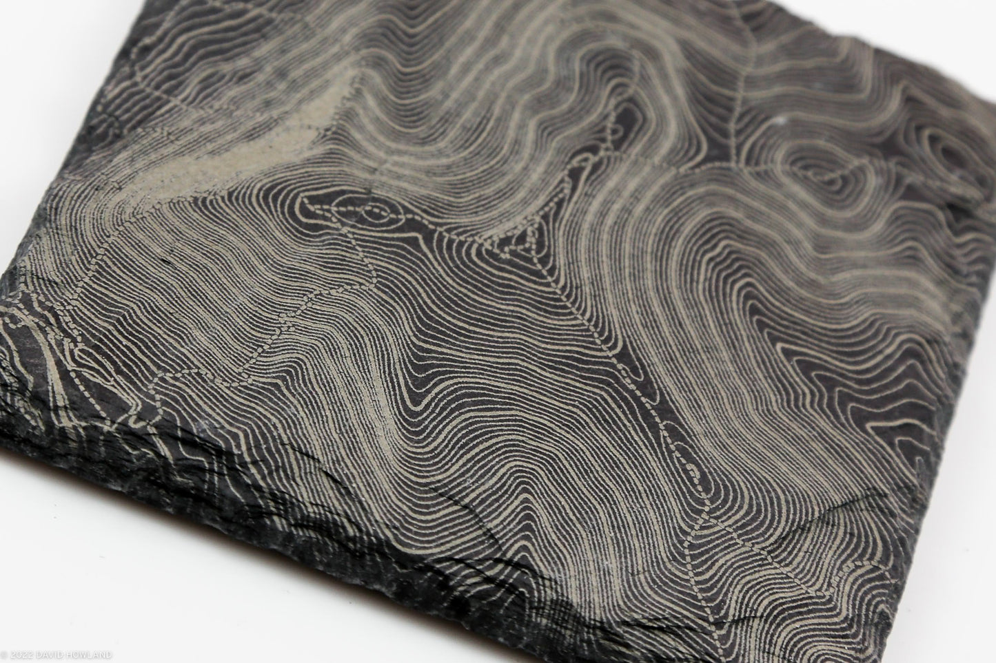 South Carter Mountain Topographic Map Slate Coaster