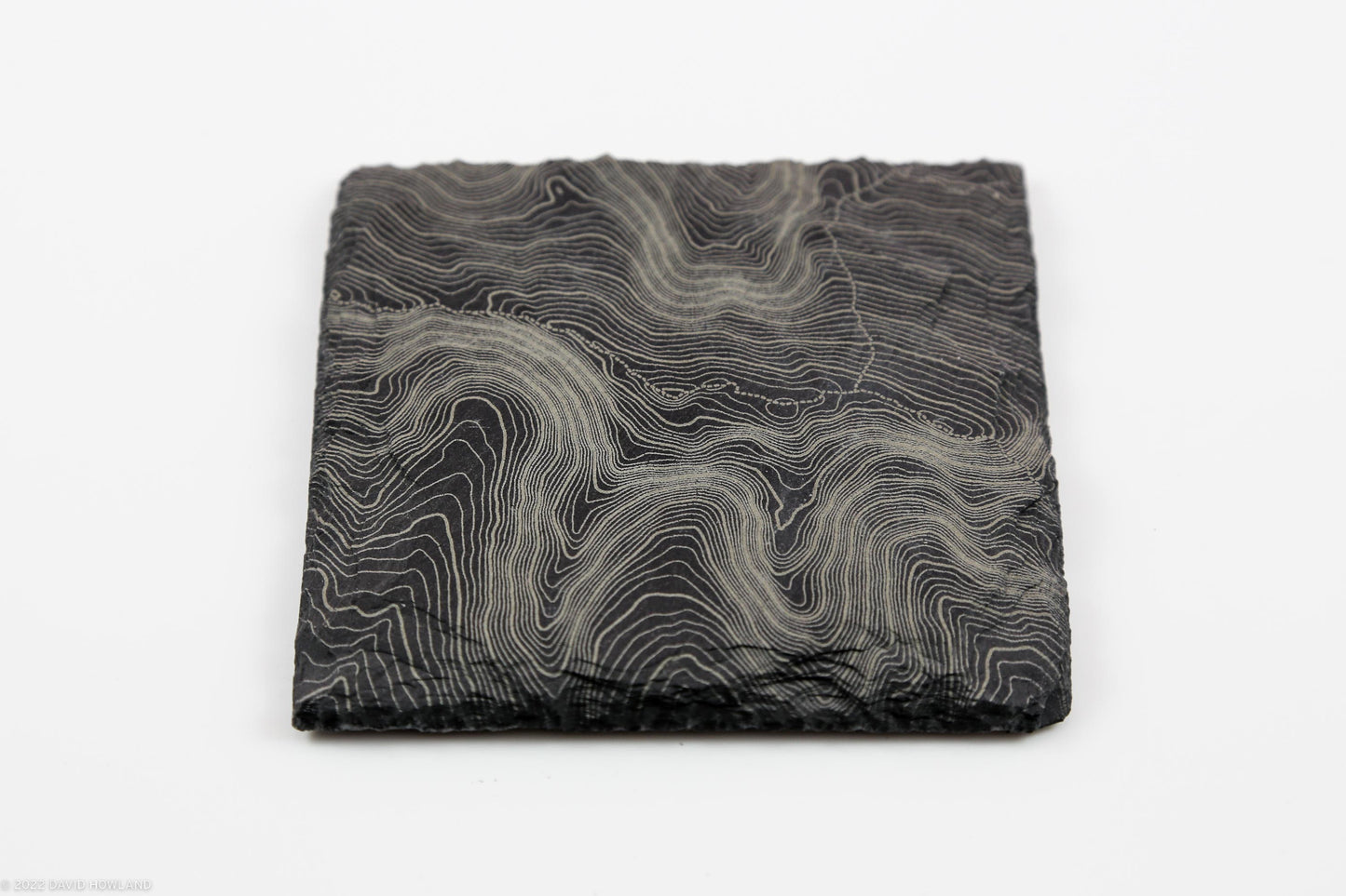 Middle Carter Mountain Topographic Map Slate Coaster