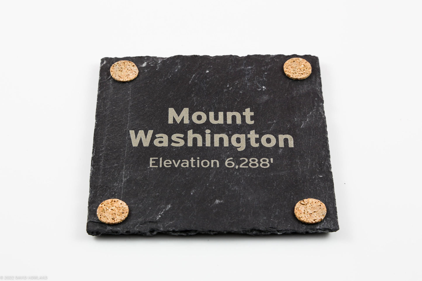 Mount Washington Topographic Map Slate Coaster