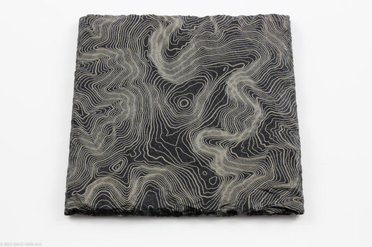 4000 Footer Topographic Map Slate Coaster