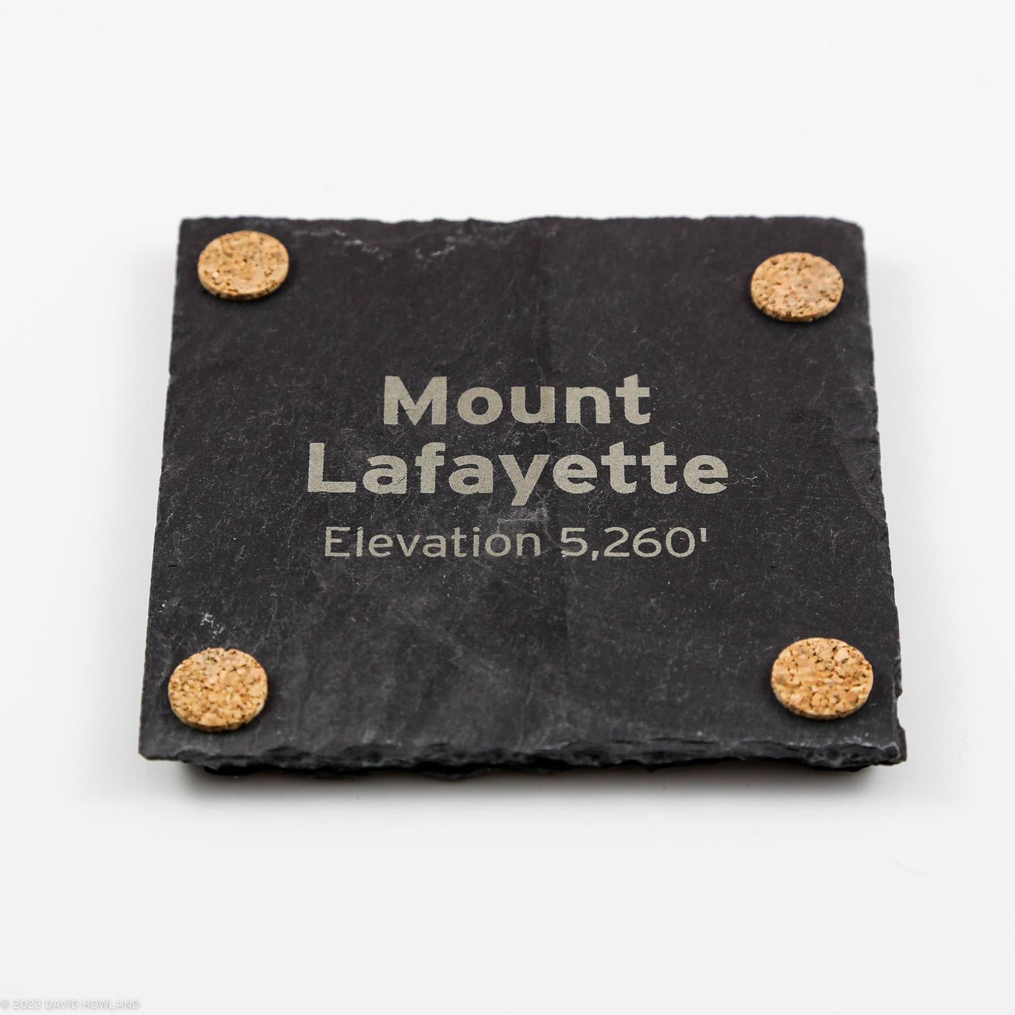 Mount Lafayette Topographic Map Slate Coaster