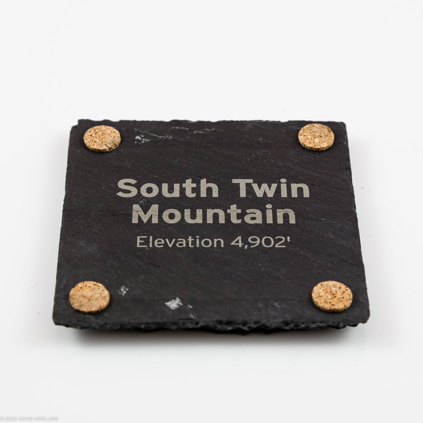 South Twin Mountain Topographic Map Slate Coaster