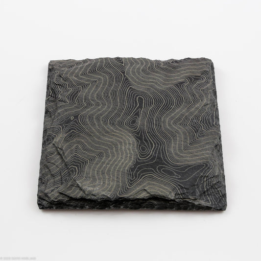 South Twin Mountain Topographic Map Slate Coaster