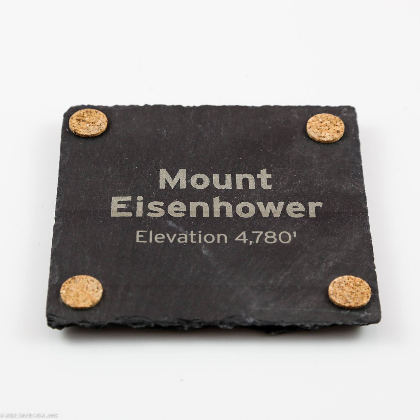 Mount Eisenhower Topographic Map Slate Coaster