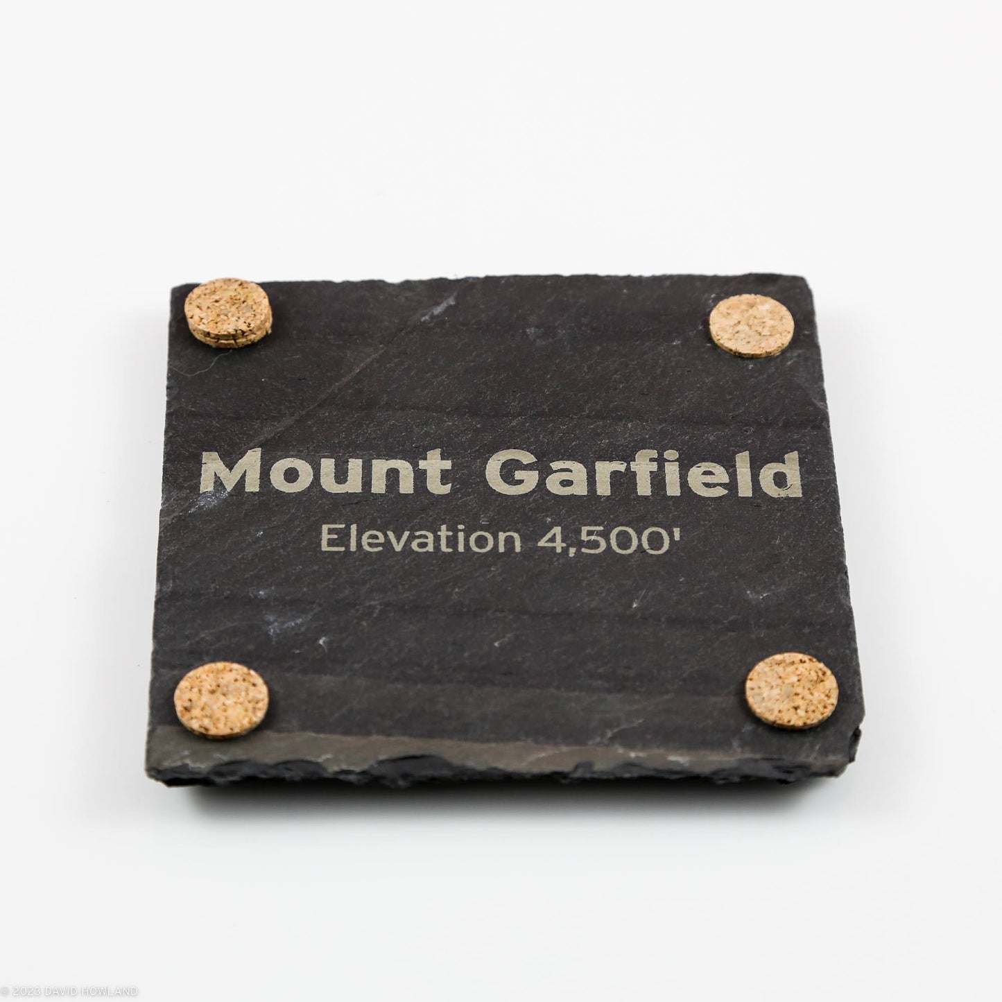 Mount Garfield Topographic Map Slate Coaster