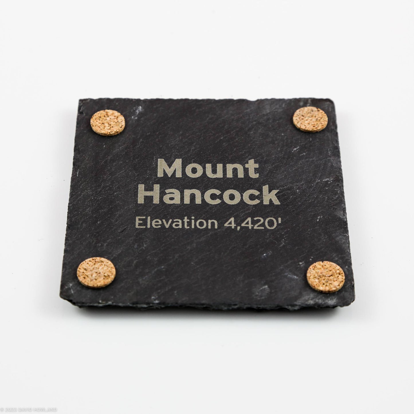 Mount Hancock Topographic Map Slate Coaster