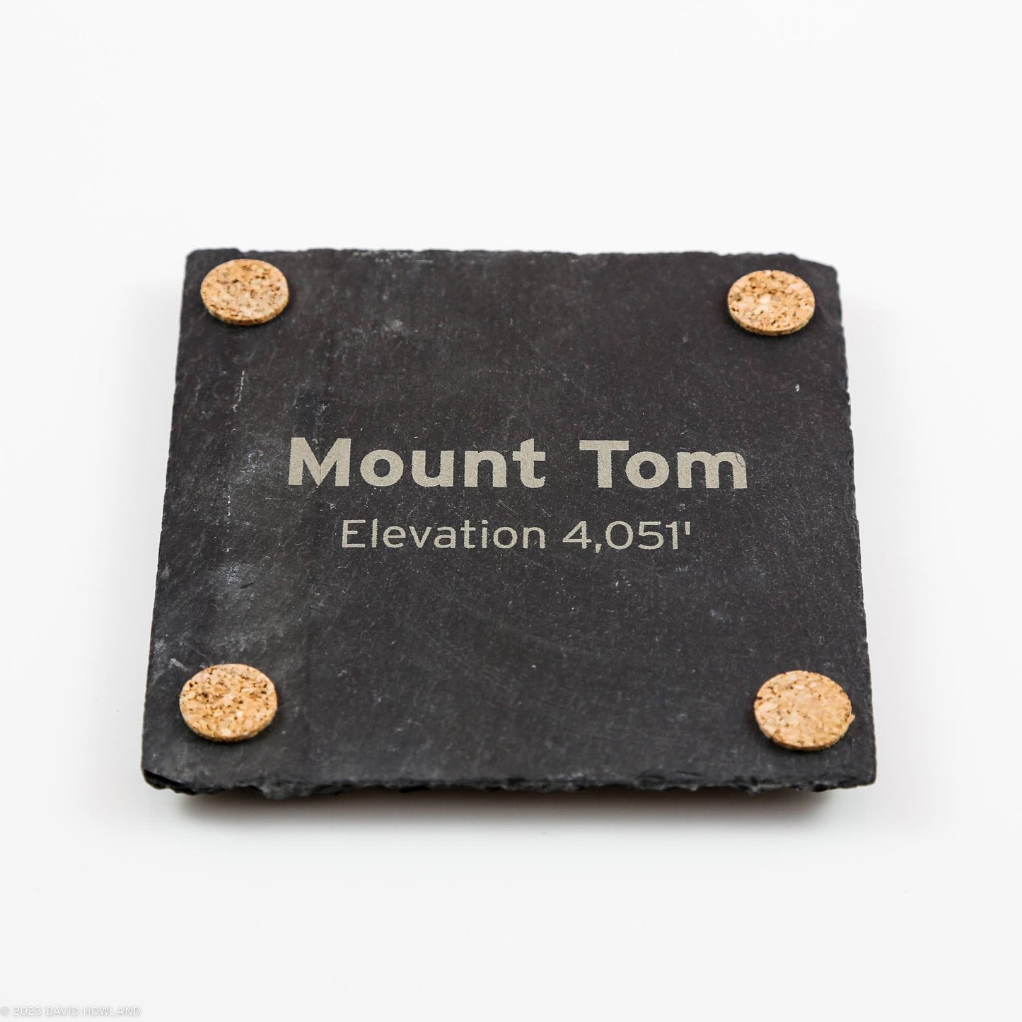 Mount Tom Topographic Map Slate Coaster
