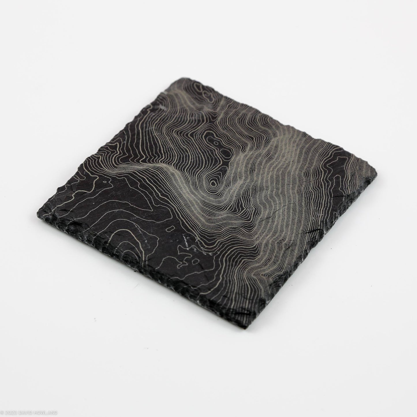 Mount Willey Topographic Map Slate Coaster