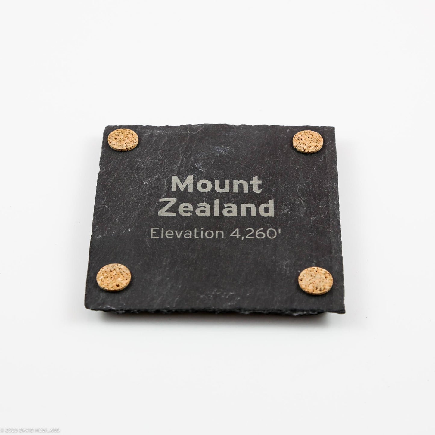 Mount Zealand Topographic Map Slate Coaster